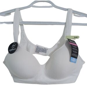 Bali Women's Bra 36 B White Cool Comfort Wide Strap Adjustable Smoothing
